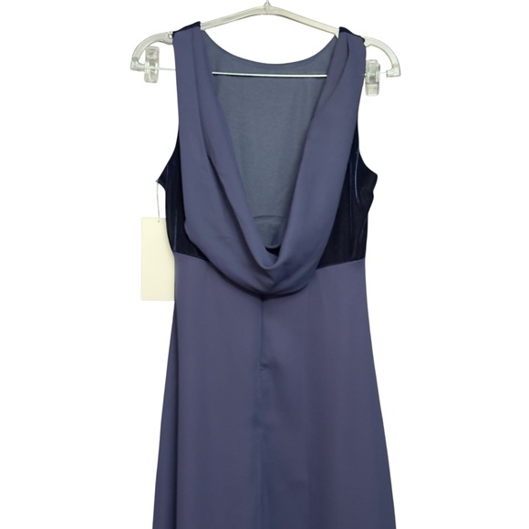 Arianna by Teresa Page Navy Velvet Top Long Formal Dress Size 8 - Picture 4 of 13